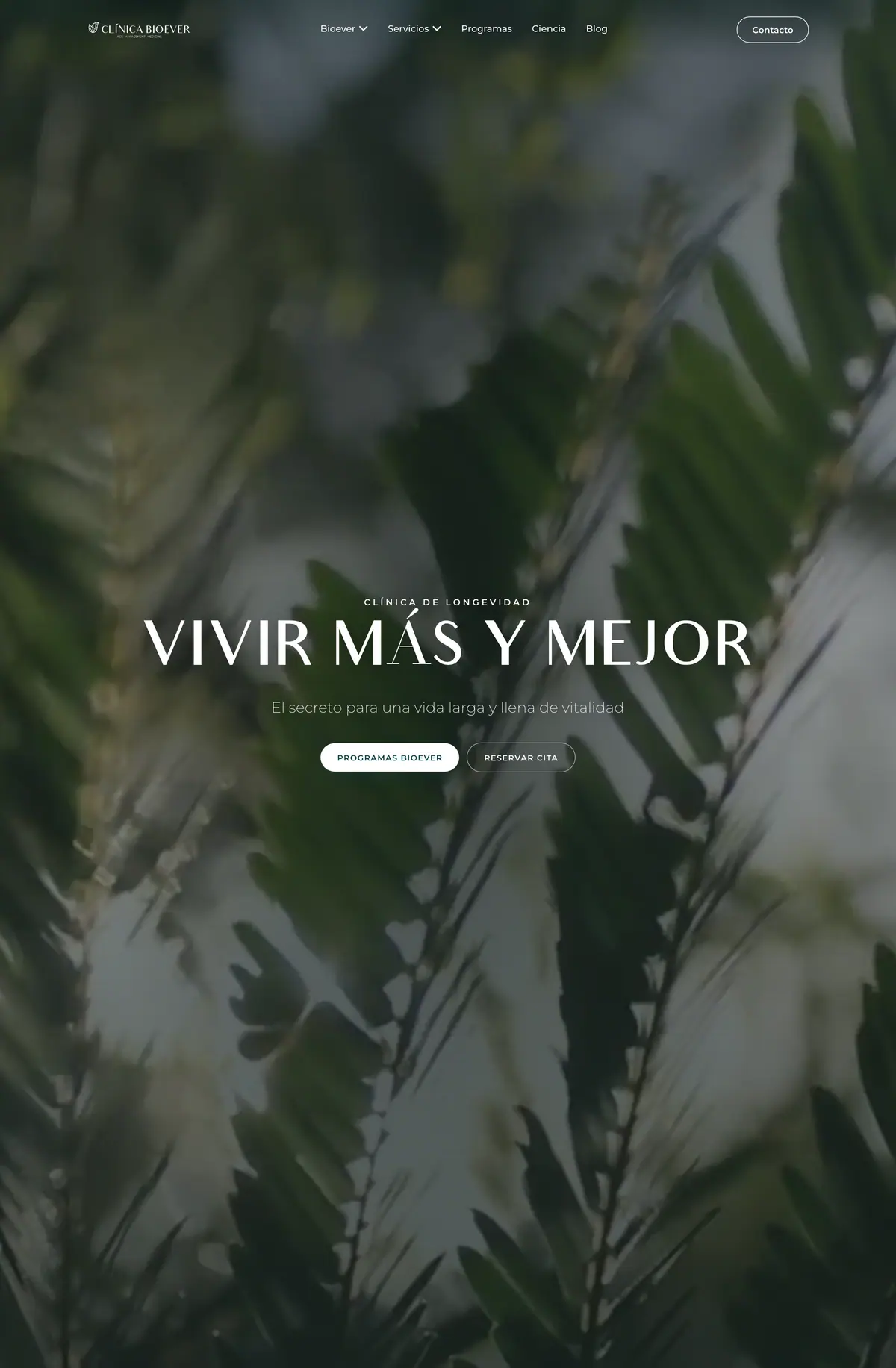 Clínica Bioever homepage